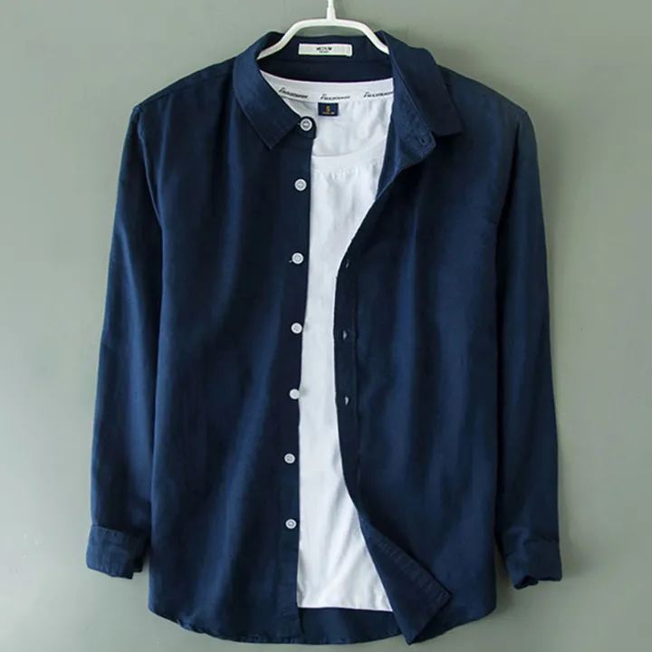New Stylish Trendy Cotton Oxford Long Sleeve Casual Shirt For Men